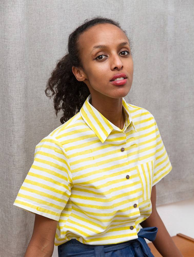 Chemise Penelope yellow stripes
