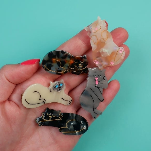 Barrettes Chat Roux