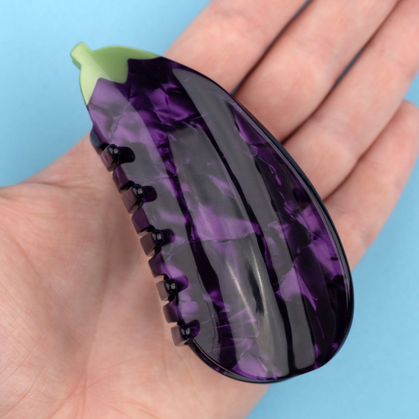 Pince à cheveux Aubergine