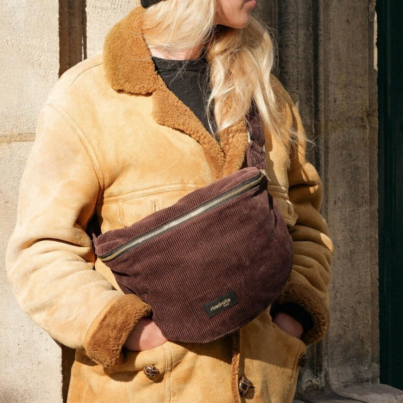 Sac banane XL Custine velours (au choix)
