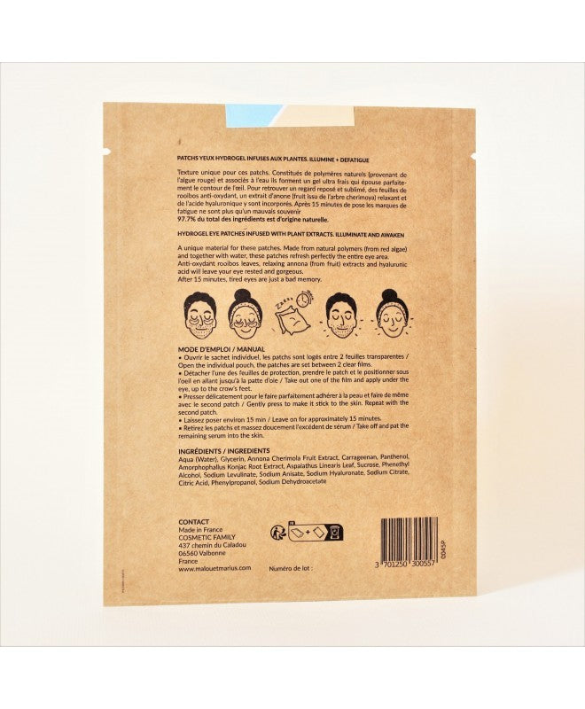 Patchs yeux hydrogel unisexe