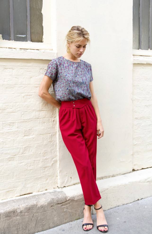 Pantalon Jaffa rouge
