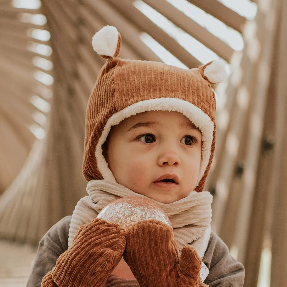 Bonnet bébé doublé en velours (au choix)