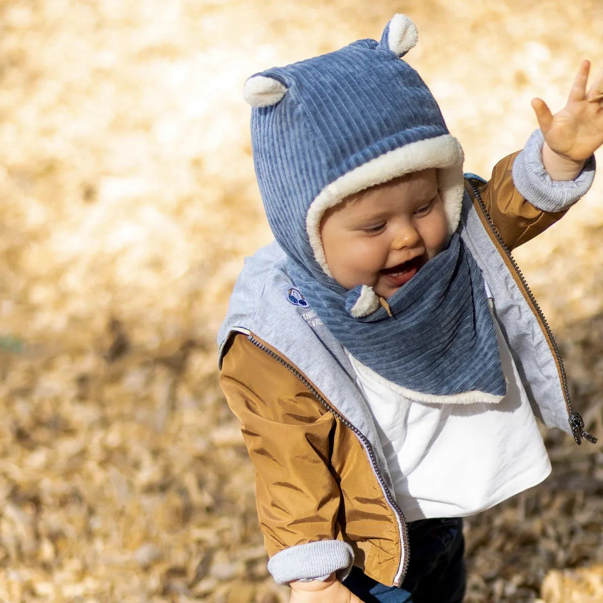 Bonnet bébé doublé en velours (au choix)