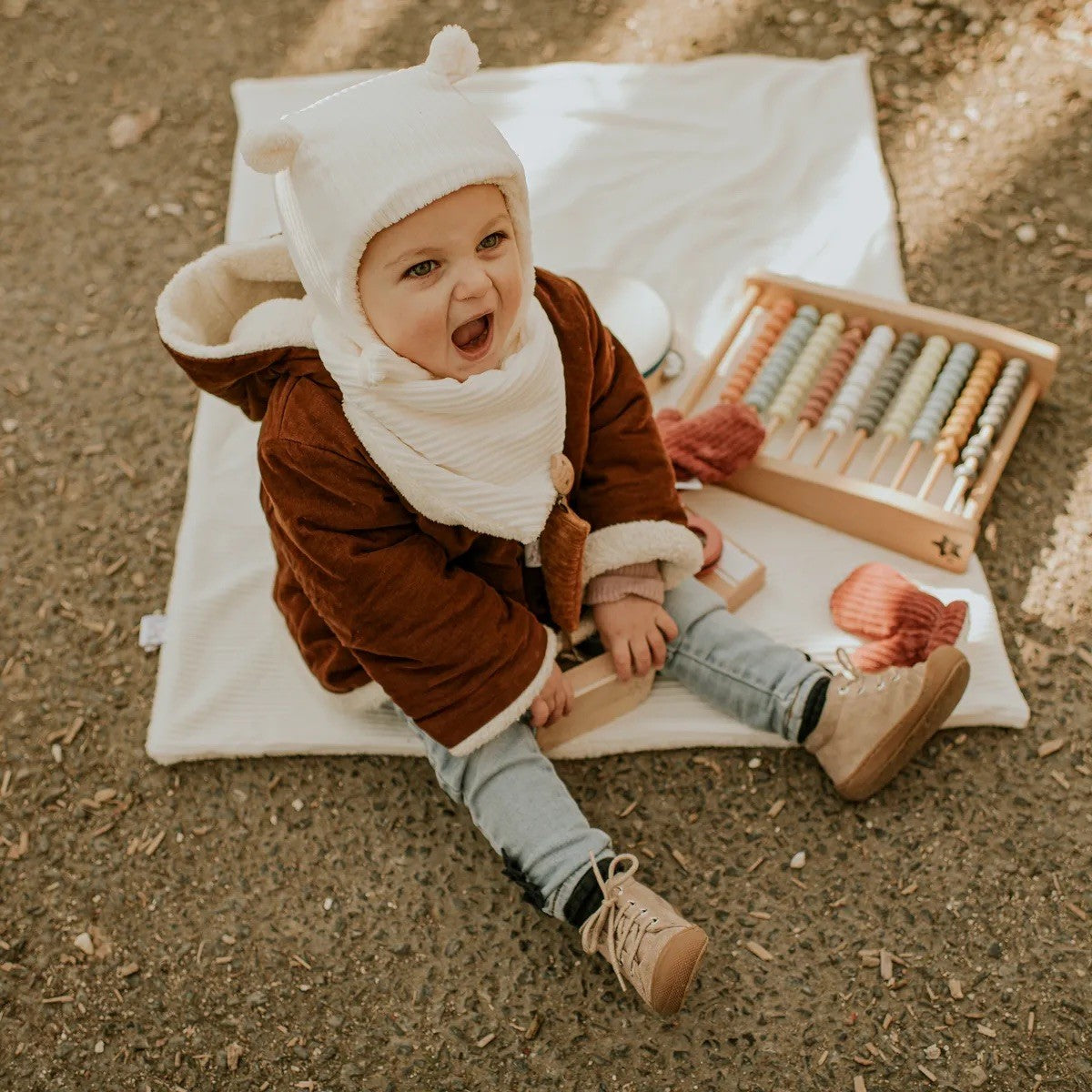 Bonnet bébé doublé en velours (au choix)