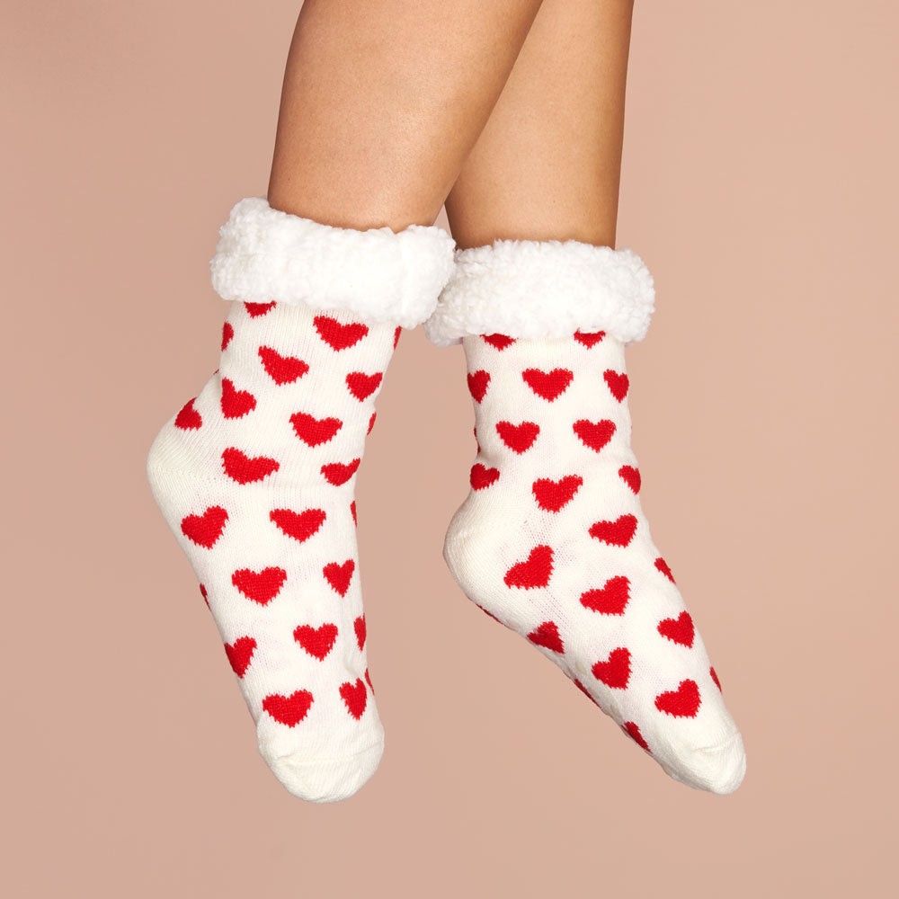 Chaussettes fourrés coeur