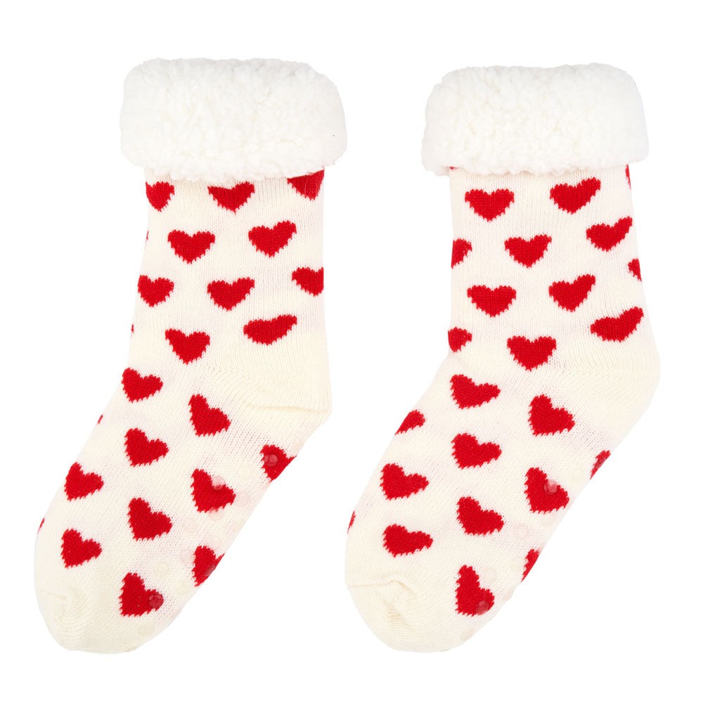Chaussettes fourrés coeur