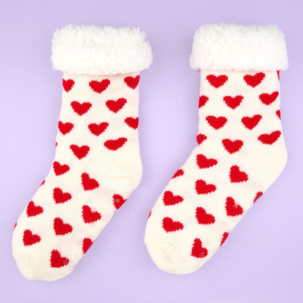 Chaussettes fourrés coeur