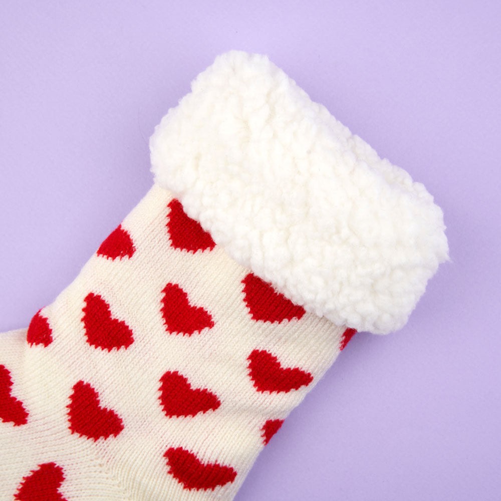 Chaussettes fourrés coeur