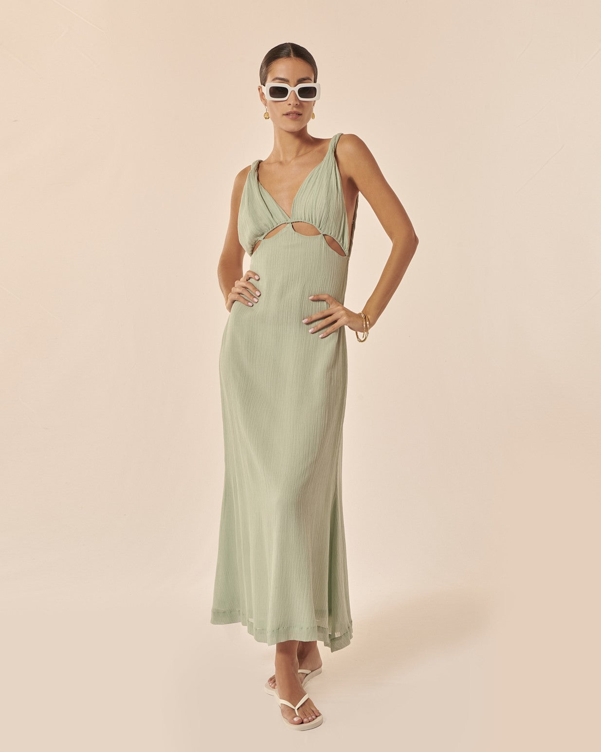 Robe longue Bubble River Green