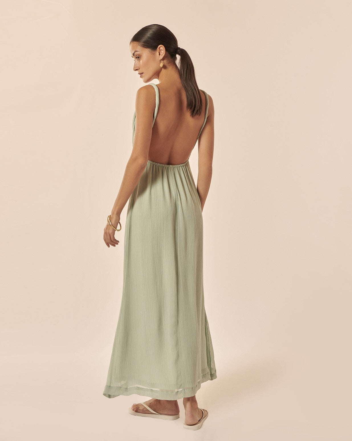 Robe longue Bubble River Green