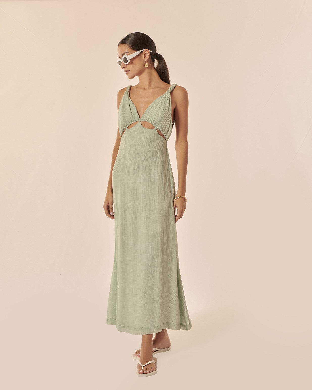 Robe longue Bubble River Green