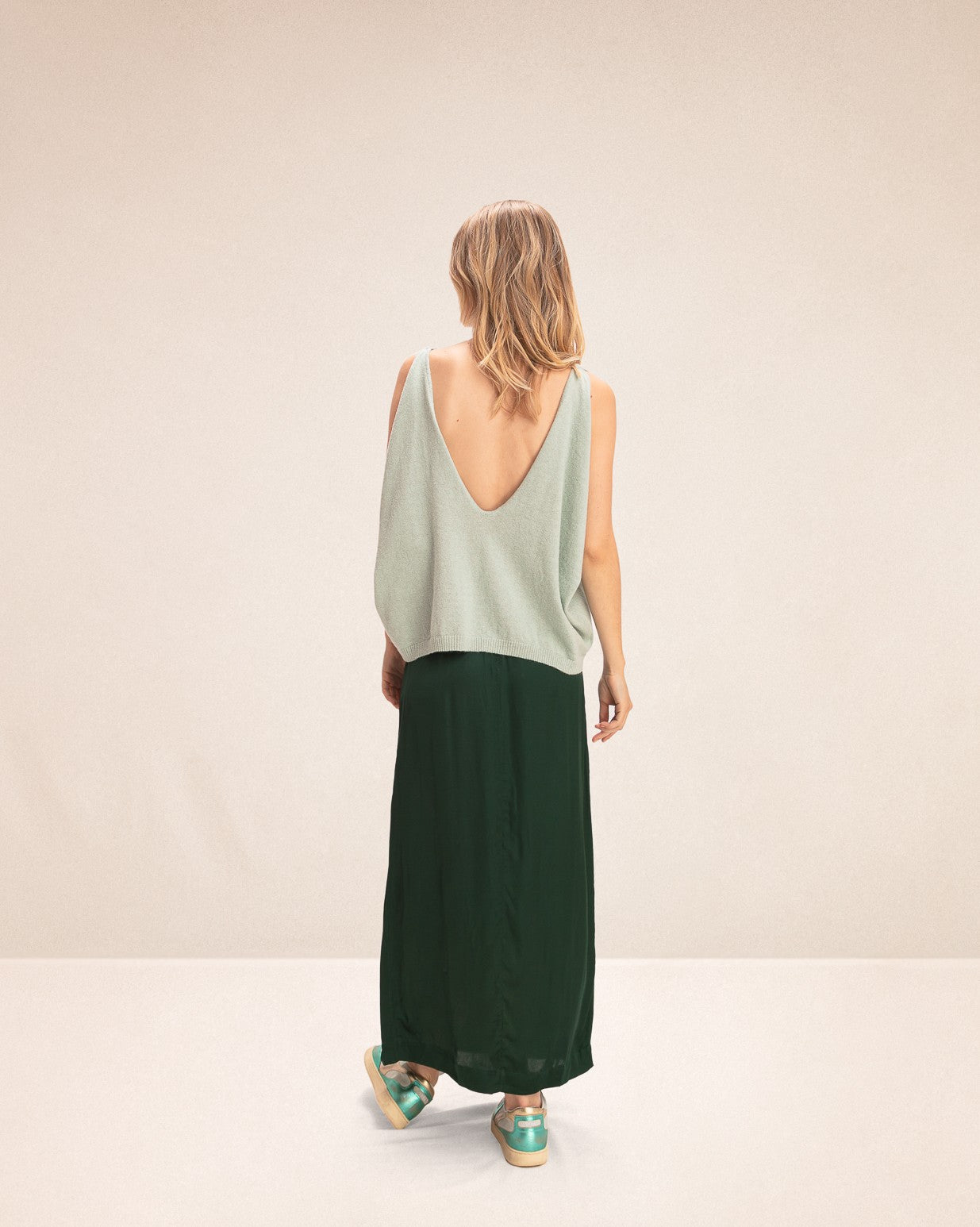 Jupe longue Save HK Green