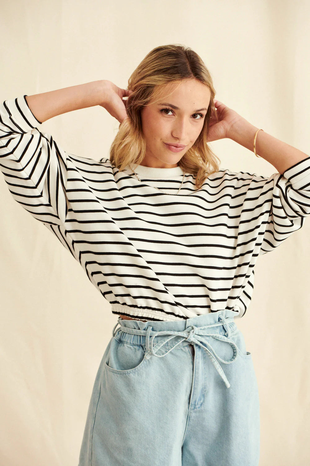 Pull Nola (rayures noires)