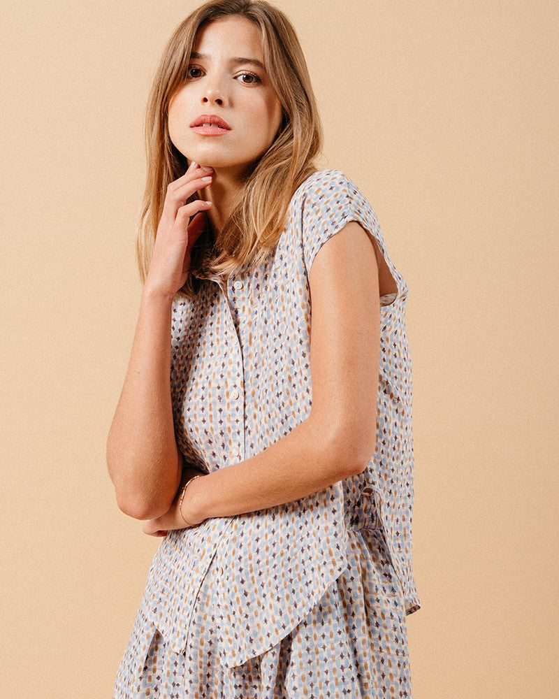 Chemise Matriochka bleu