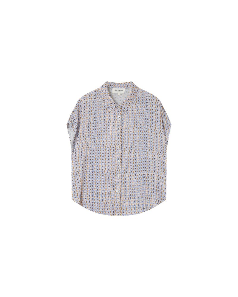 Chemise Matriochka bleu