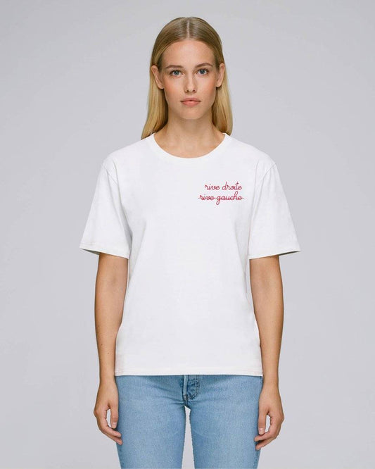T-shirt femme brodé Rive droite / Rive gauche