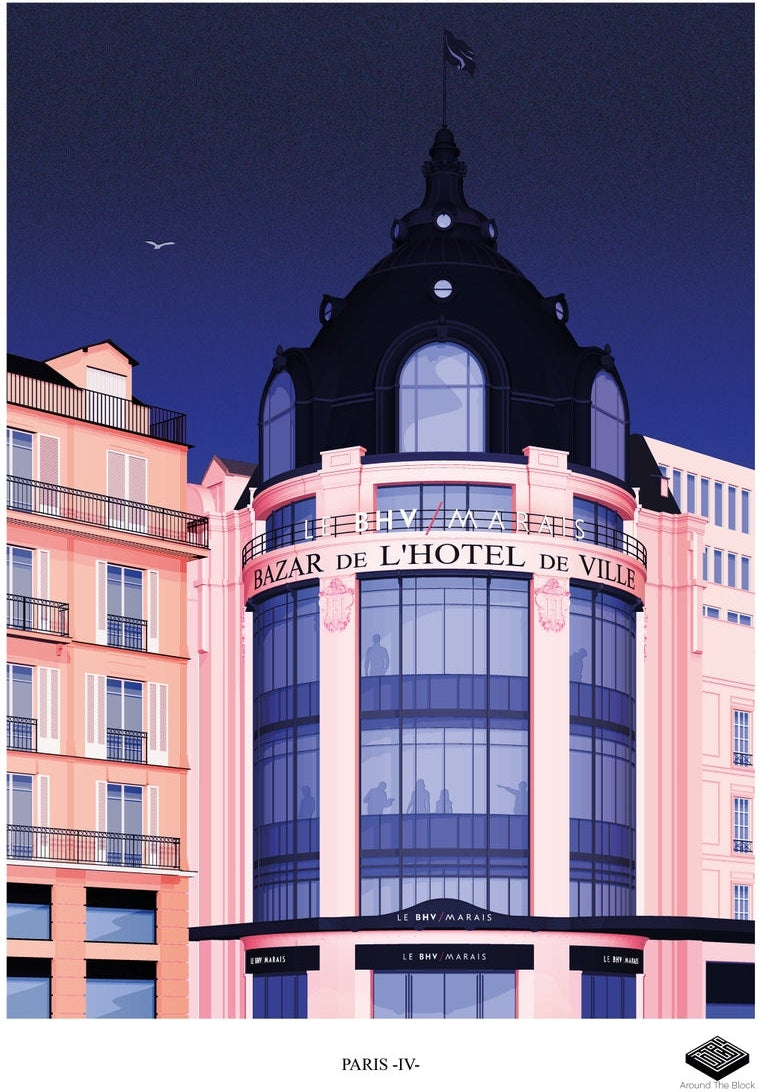 Affiche A3 - Paris IV - Bazar de l'Hôtel de Ville