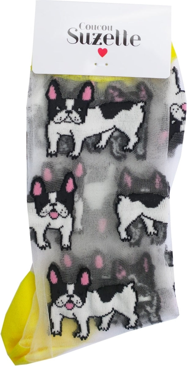 Chaussettes transparentes Bouledogue