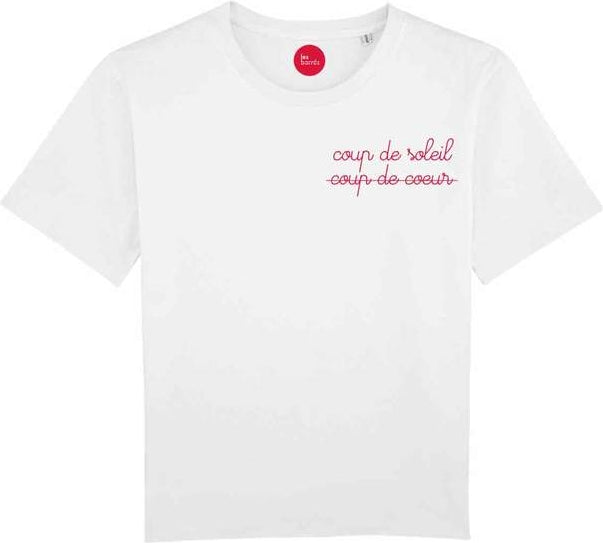 T-shirt femme brodé coup de soleil / coup de cœur