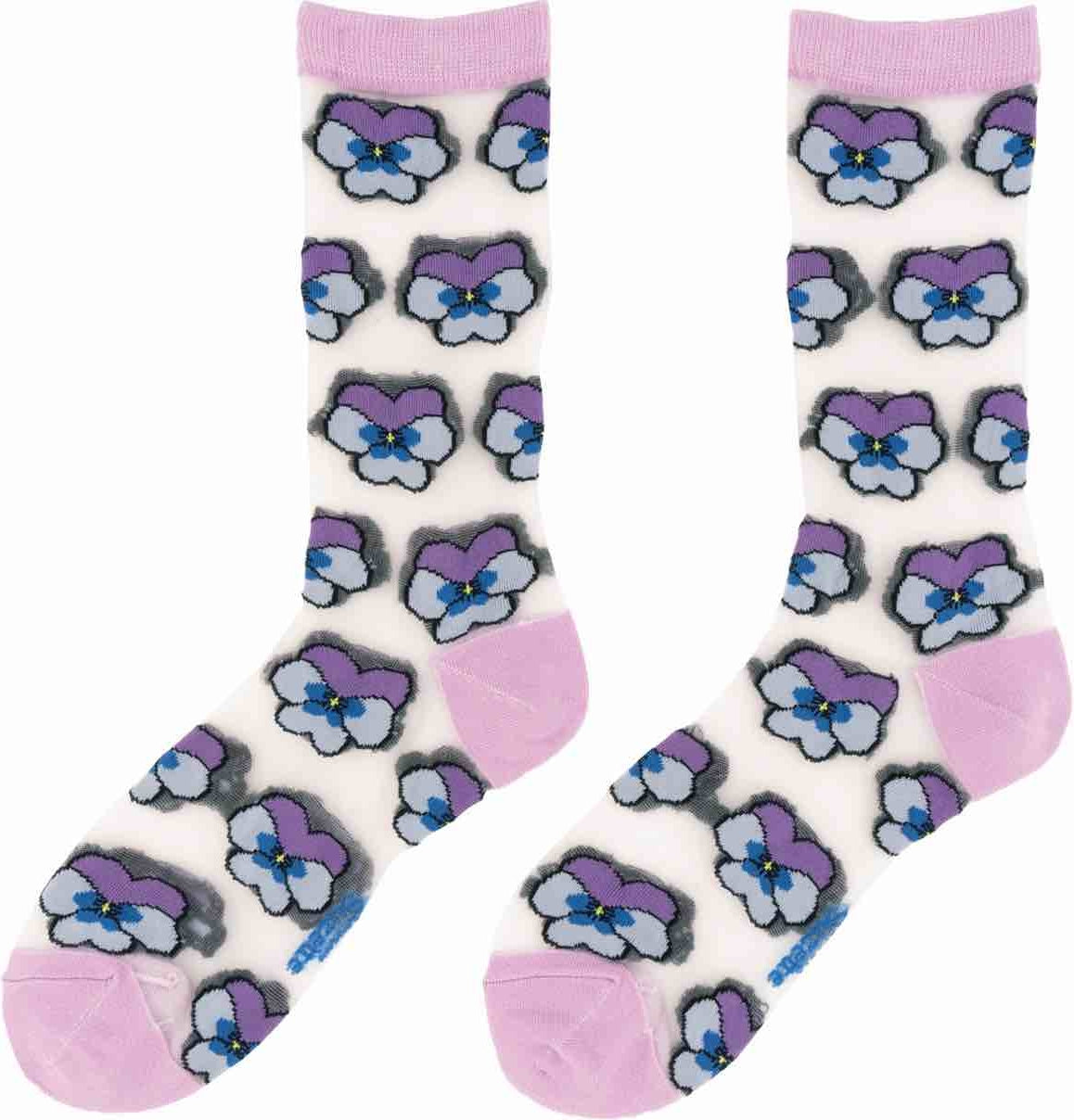 Chaussettes Transparentes Pensée Mauve