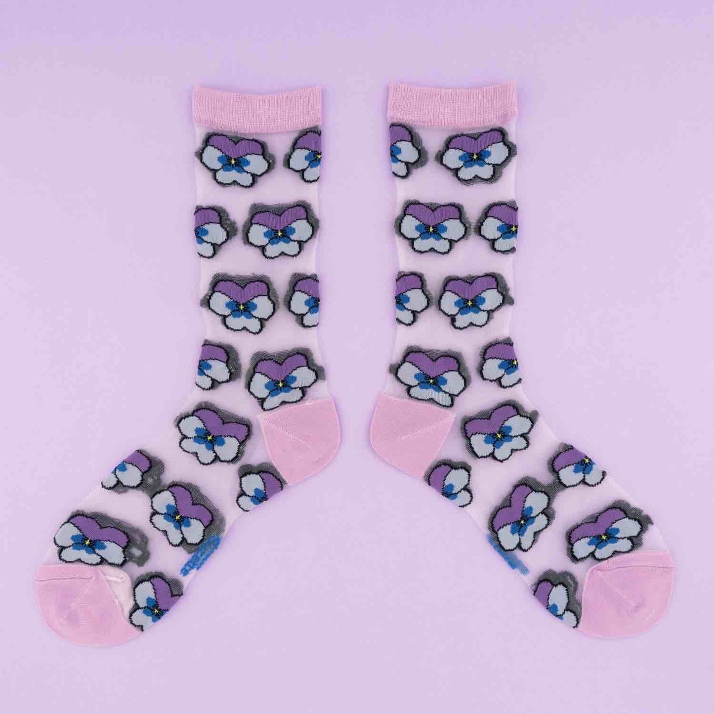 Chaussettes Transparentes Pensée Mauve