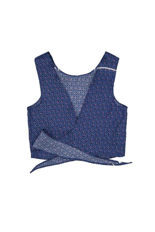 Top en soie dos nu Chioma papillons