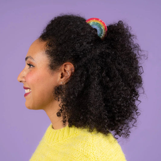 Pince à cheveux arc en ciel
