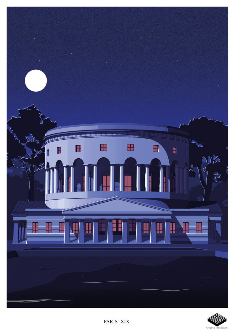 Affiche A3 - Paris XIX - La Rotonde
