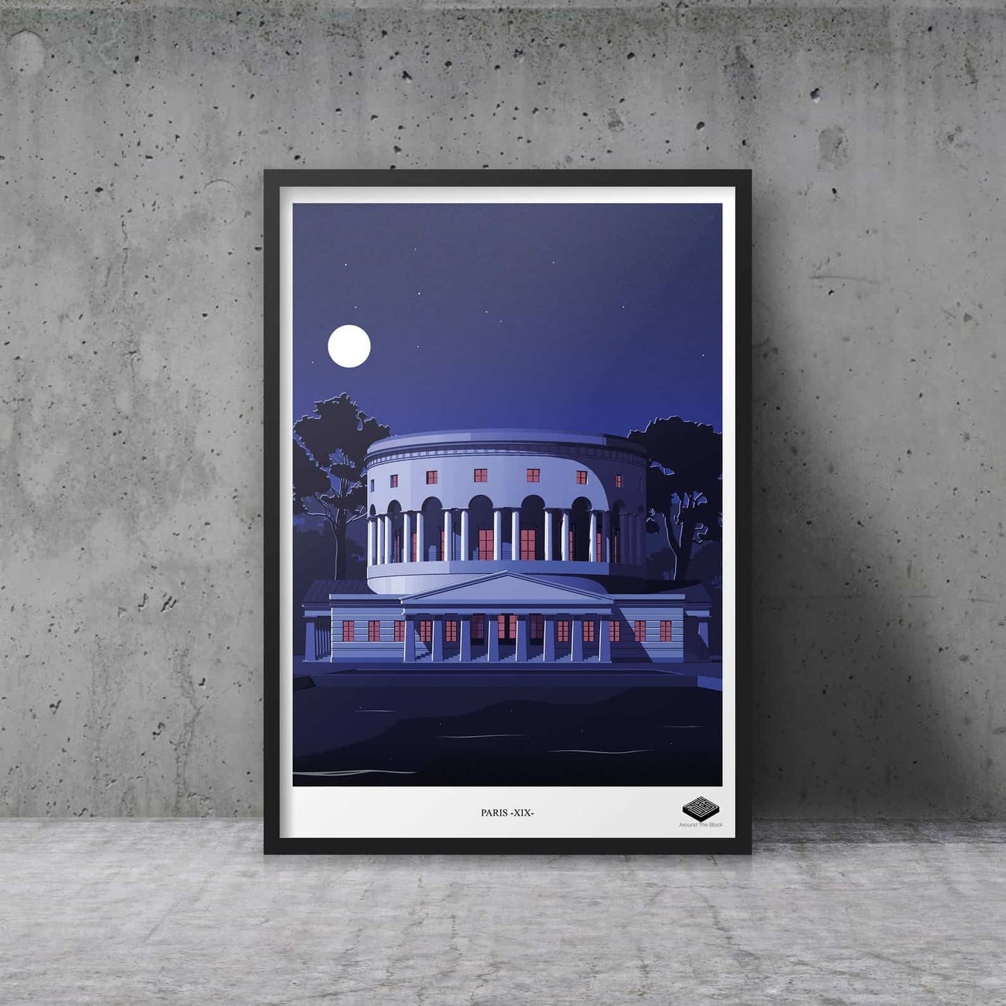 Affiche A3 - Paris XIX - La Rotonde