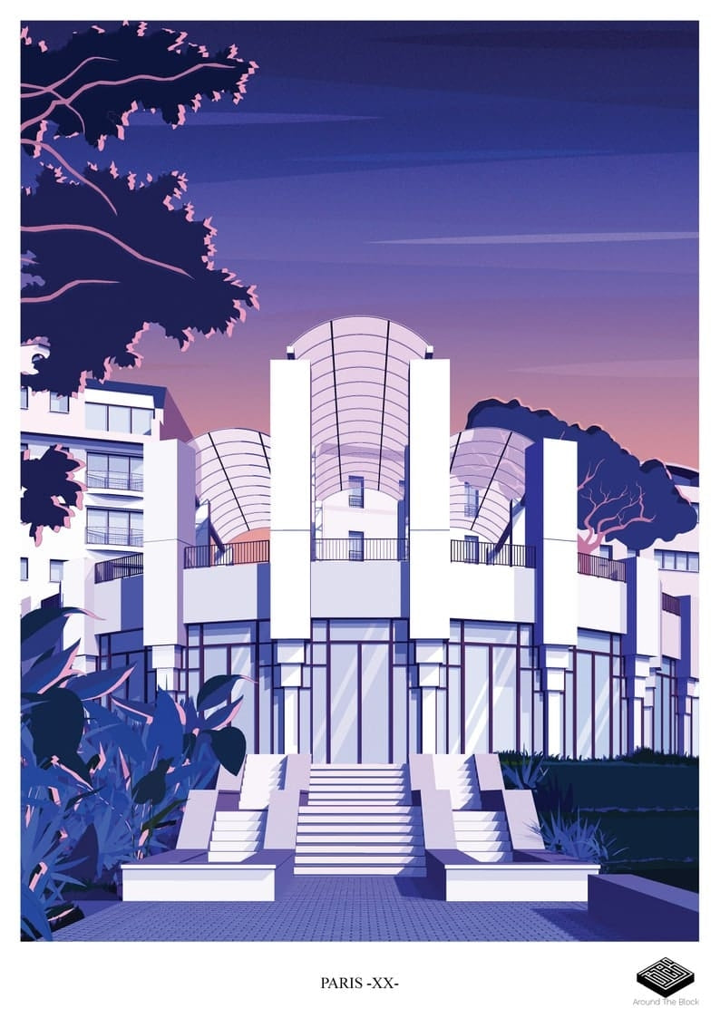 Affiche A3 - Paris XX - Belvédère de Belleville