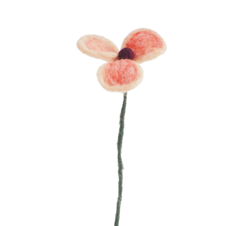 Fleur en laine bouillie (au choix)