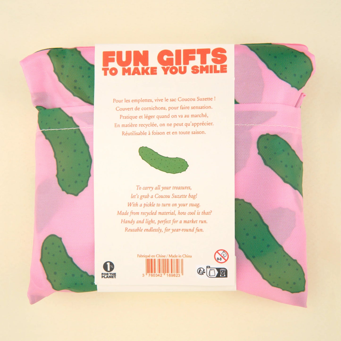 Sac emplettes cornichon
