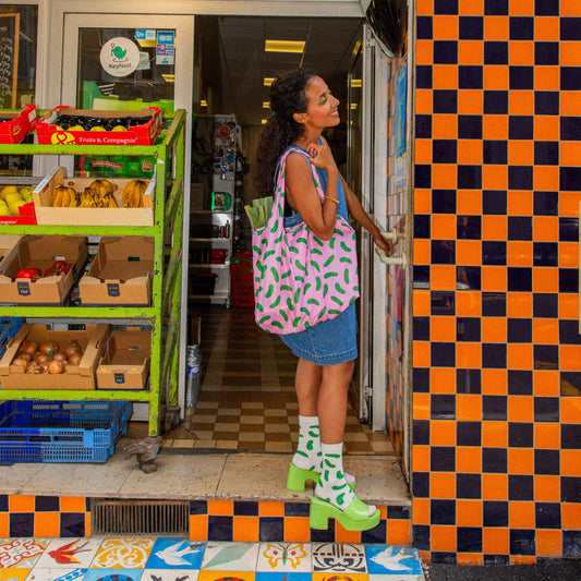 Sac emplettes cornichon