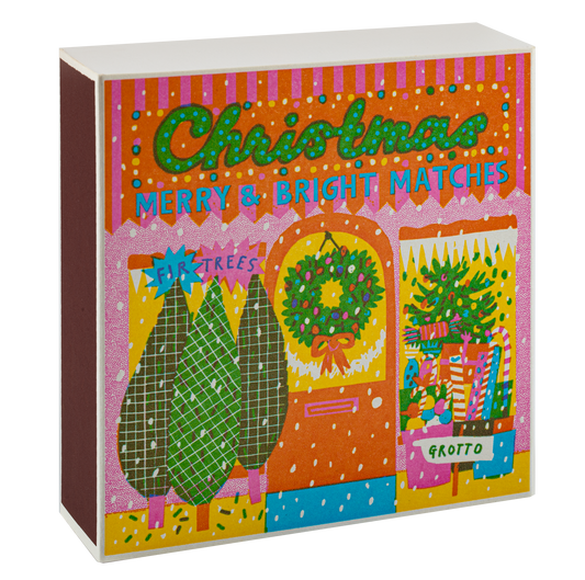 Boîte d’allumettes Christmas Supplies Archivist Gallery ouverte, vue de face