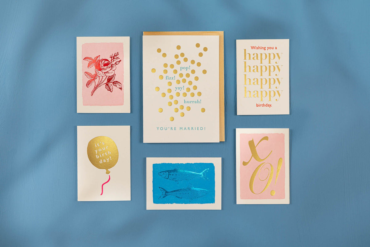 Carte Sardines dans une composition de cartes Archivist Gallery sur fond bleu