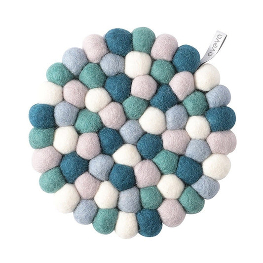 Dessous de plat rond Aveva 17 cm Aquarius en laine