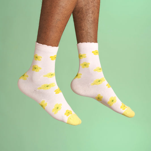 Chaussettes Bouton d'Or Coucou Suzette porté