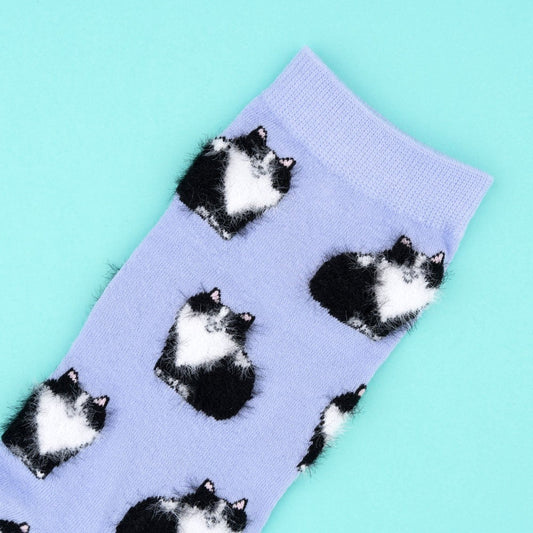 Chaussettes Chat Noir & Blanc Coucou Suzette porté