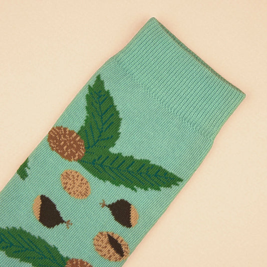 Chaussettes Châtaigne Coucou Suzette porté