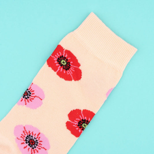 Chaussettes Coquelicot Coucou Suzette porté
