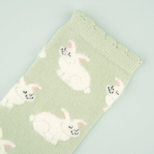 Chaussettes Lapin vert sauge Coucou Suzette – vue complémentaire 2