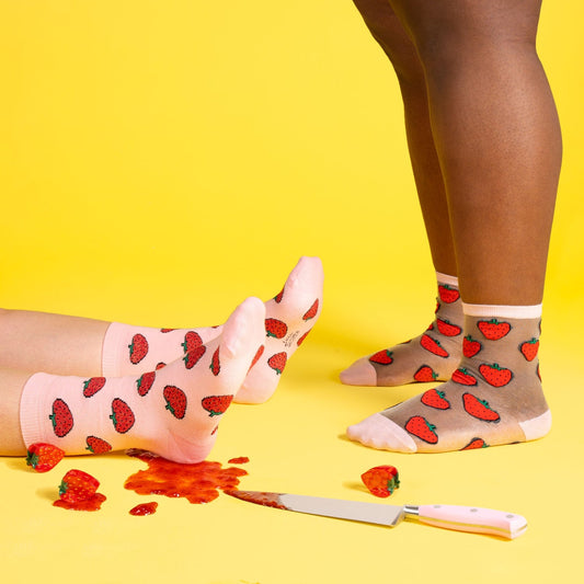 Chaussettes transparentes Fraise Coucou Suzette vue 2