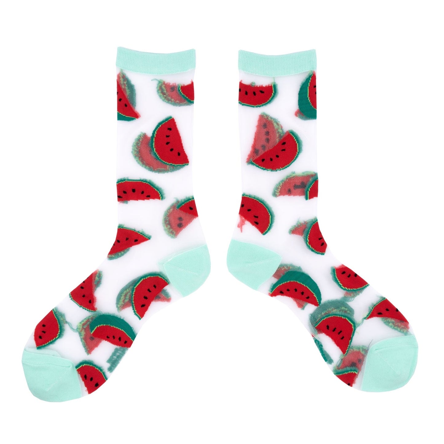 Chaussettes transparentes Pastèque Coucou Suzette vue 4