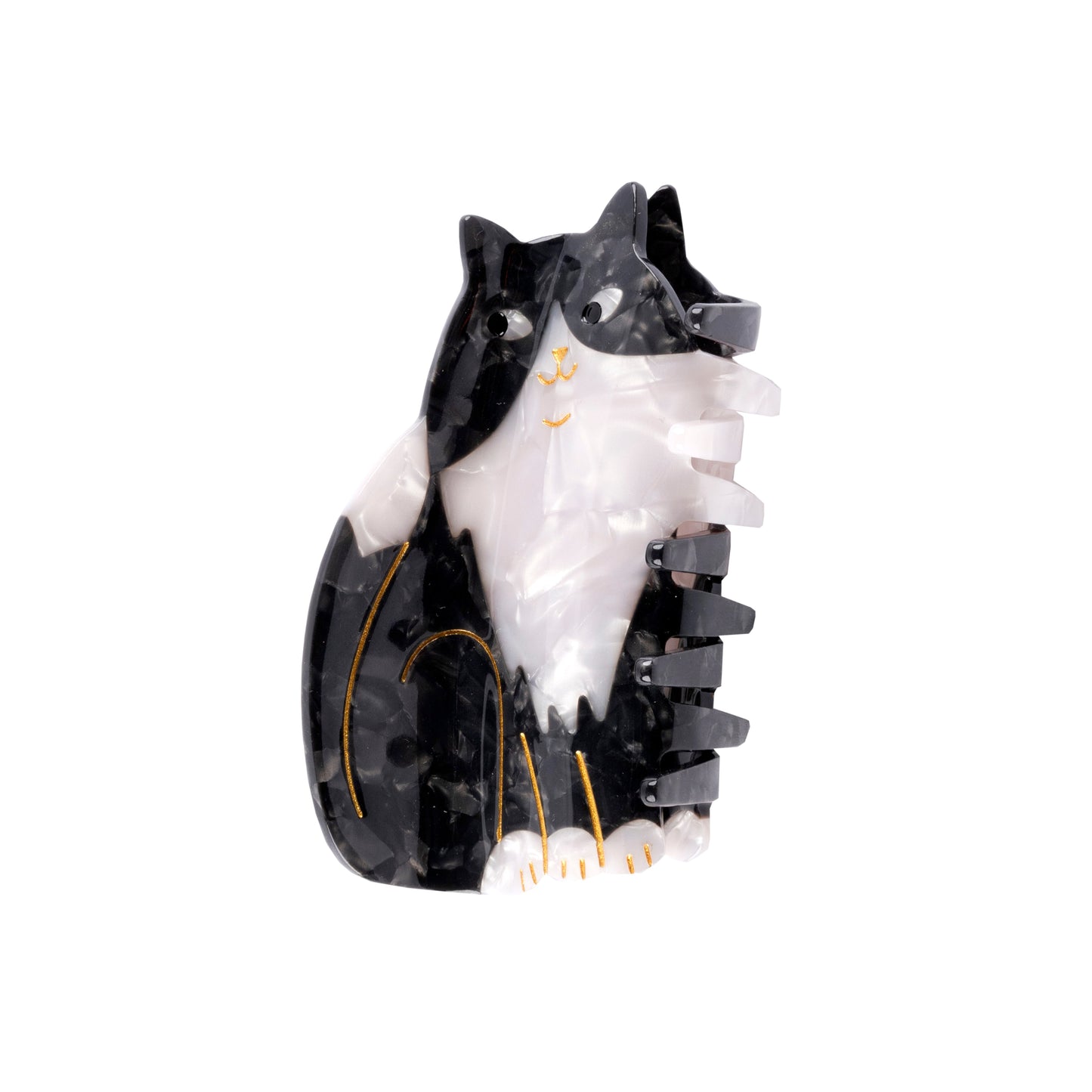 Pince à cheveux Chat noir&blanc Coucou Suzette vue complémentaire 7