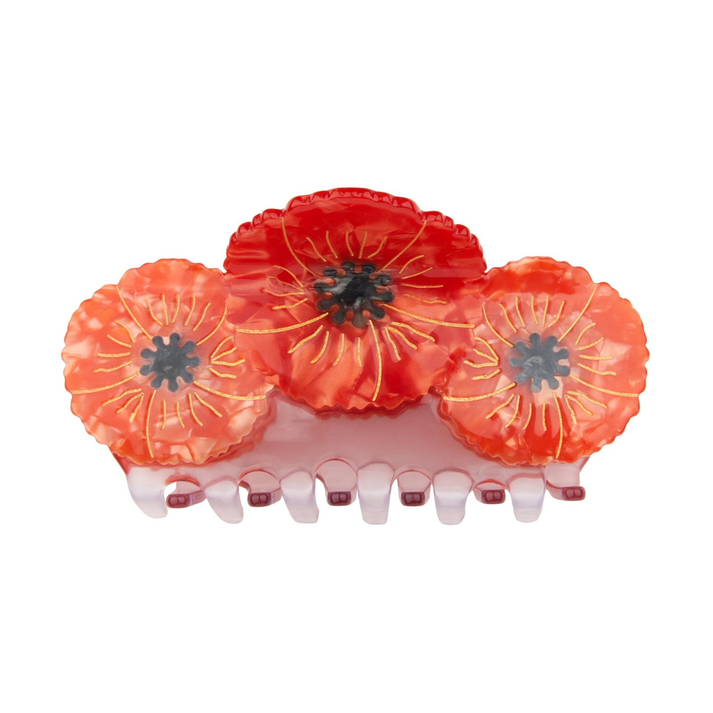 Pince à cheveux Trio Coquelicots Coucou Suzette vue complémentaire 7