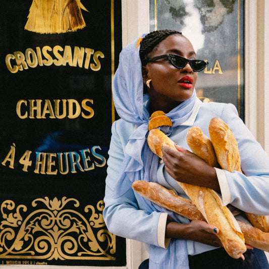 Pince à cheveux Croissant Coucou Suzette portée