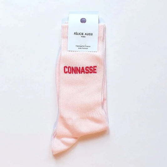 Chaussettes Connasse rose 36/40 Félicie Aussi avec étiquette