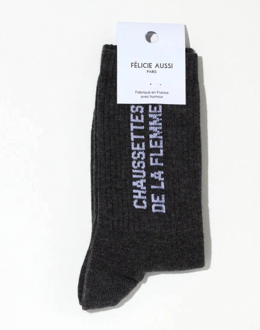 Chaussettes De la Flemme Anthracite chiné - 36/40 Félicie Aussi