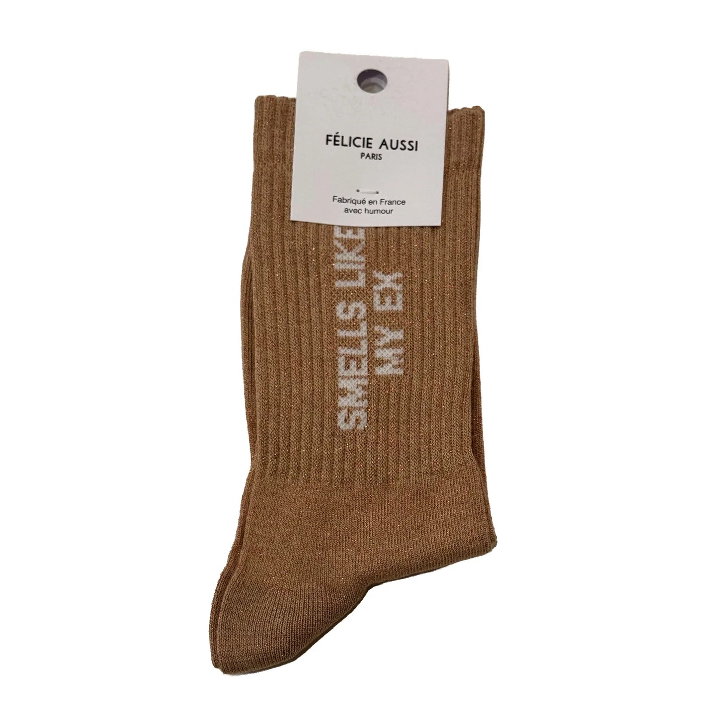 Chaussettes Smells like my ex Paillettes sable - 36/40 Félicie Aussi